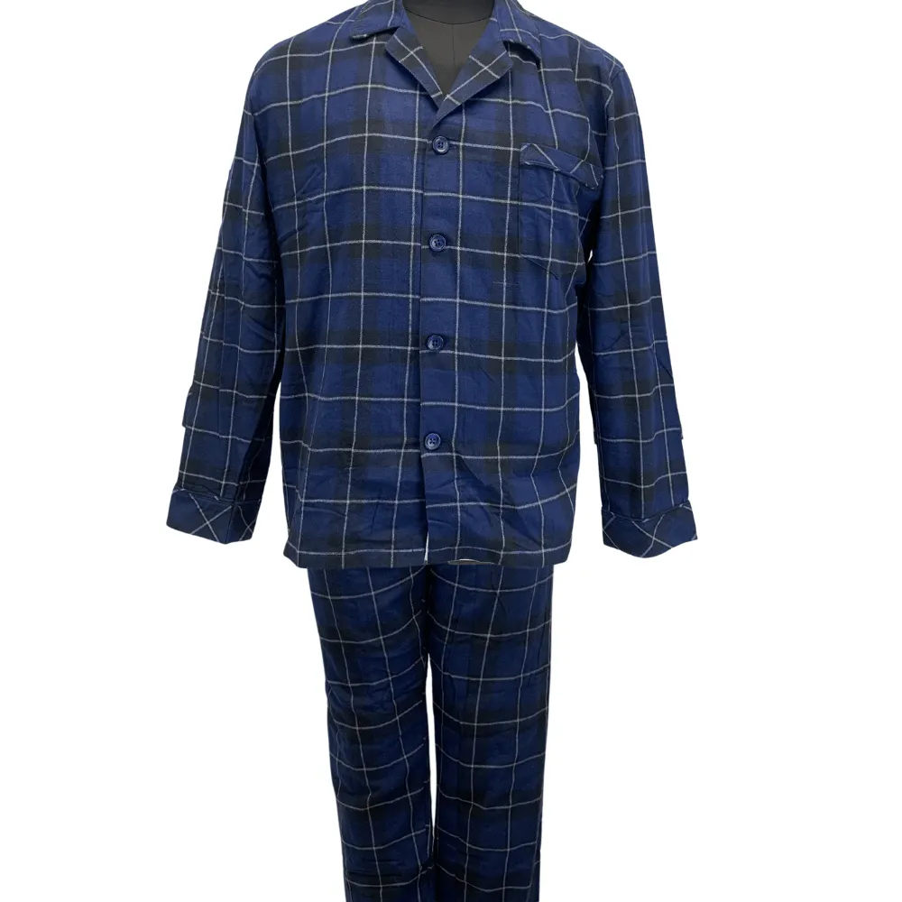 Majestic International  100% Cotton Flannel Plaid Pajama Set - 12631190