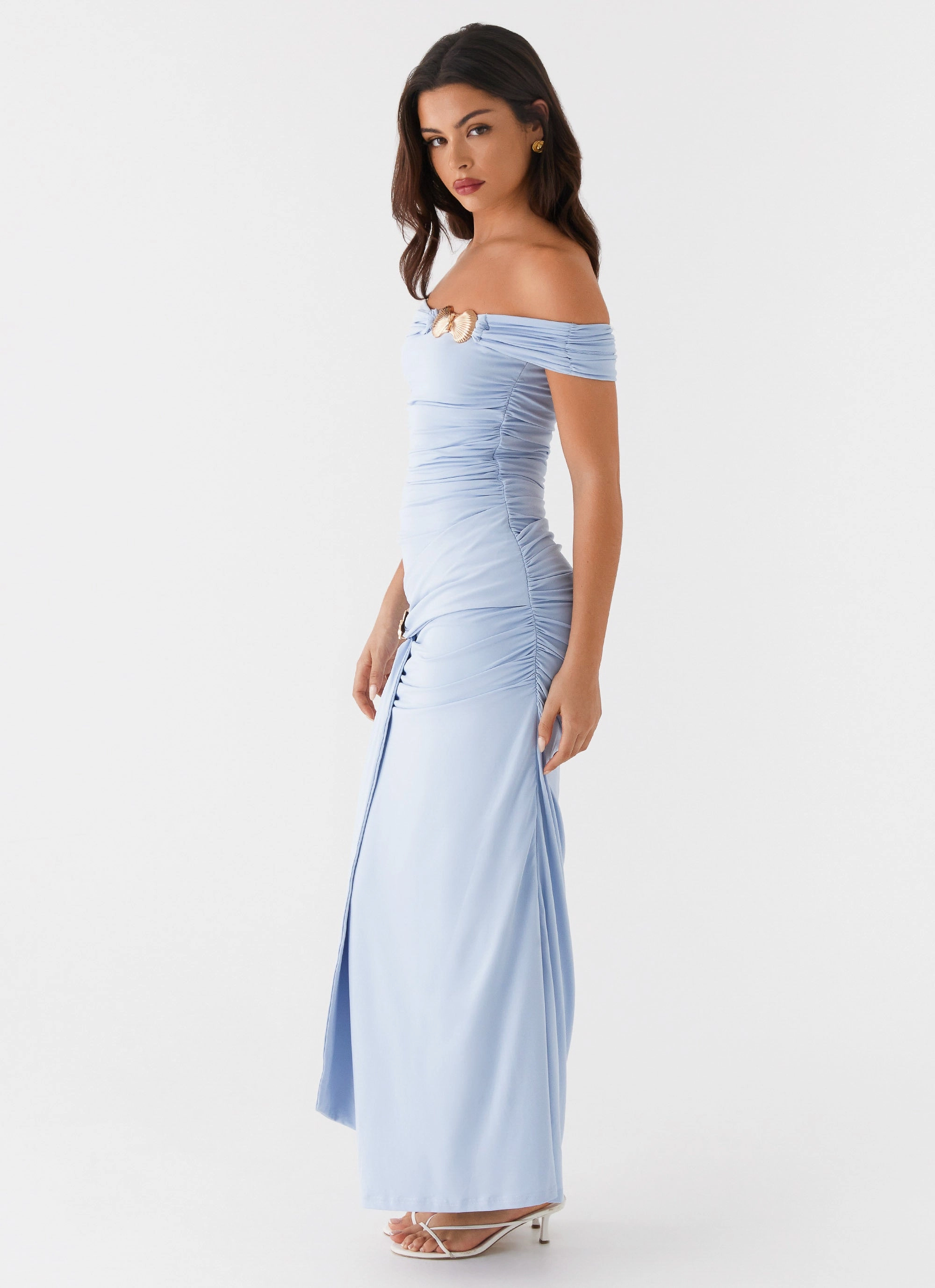Tulle Flow Silky Movement Majorly Maxi Dress - Blue