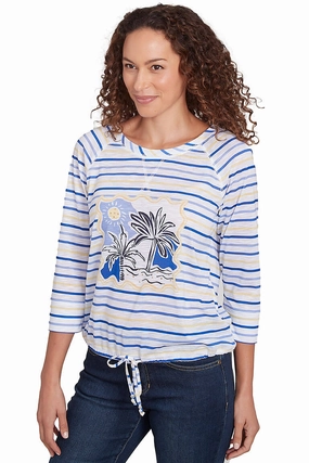 Making Waves Beach Striped Top HeavyweightThermal Convertible Style