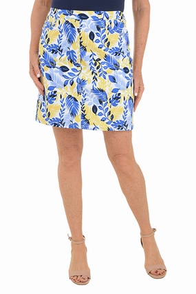 Making Waves Overlapping Leaves Skort Lightweight Weave Cozy Wear
