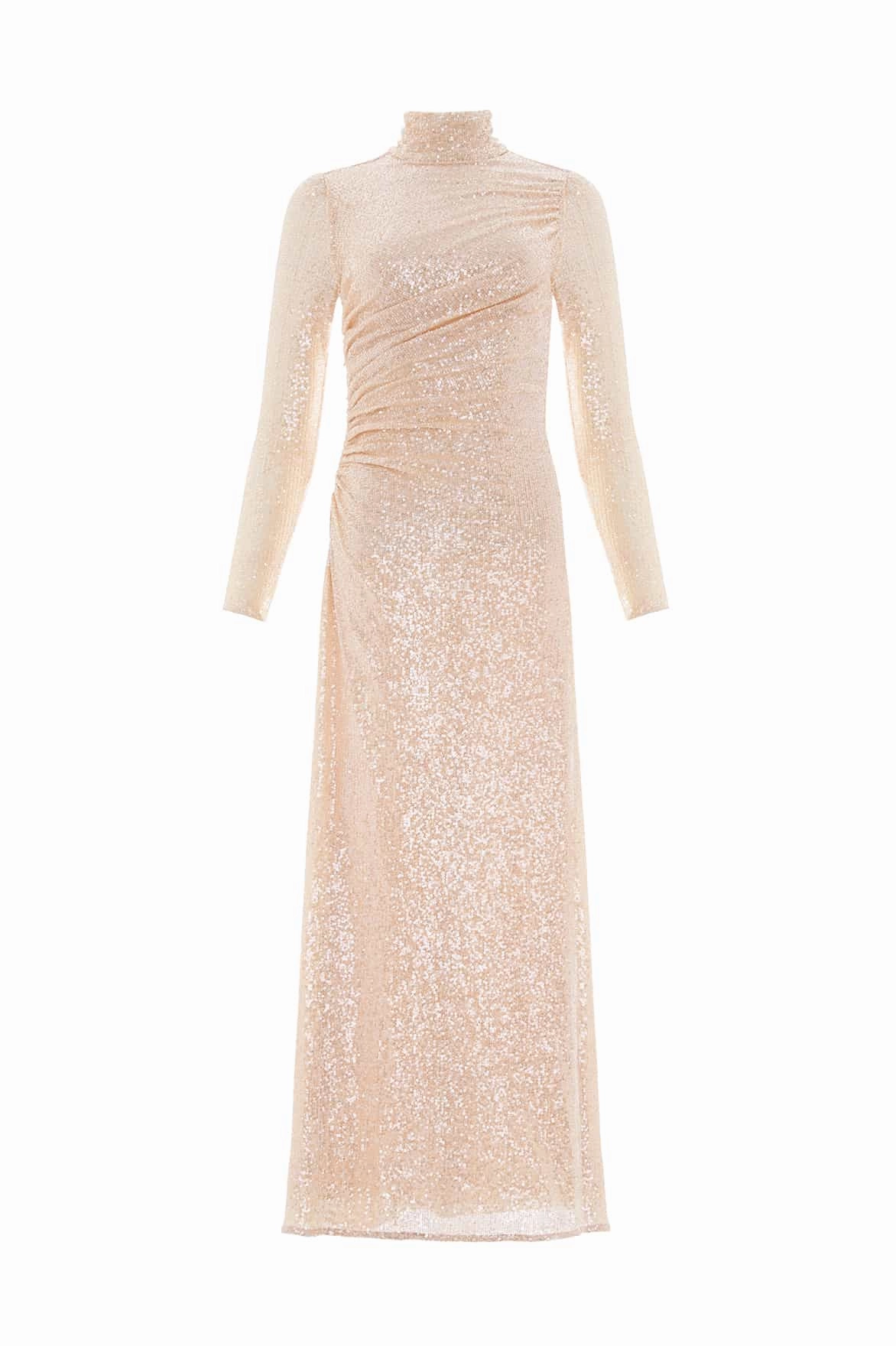 Basic essential Malia Turtleneck Ankle Gown