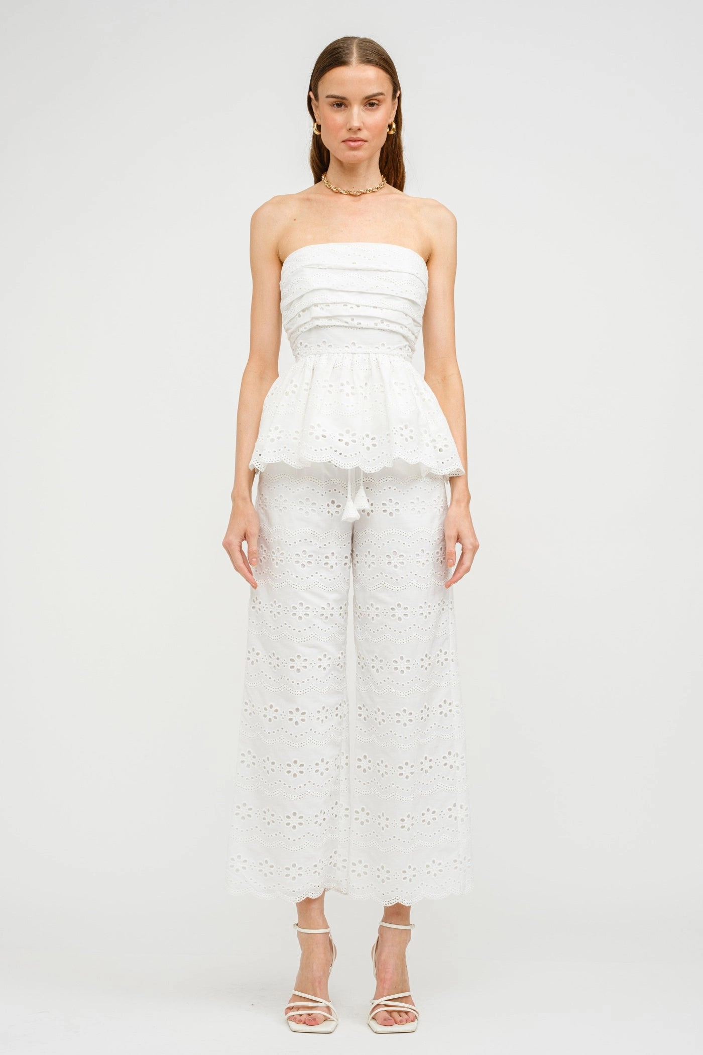 MANDY BIARRITZ EMBROIDERED PANTS Reflective accents