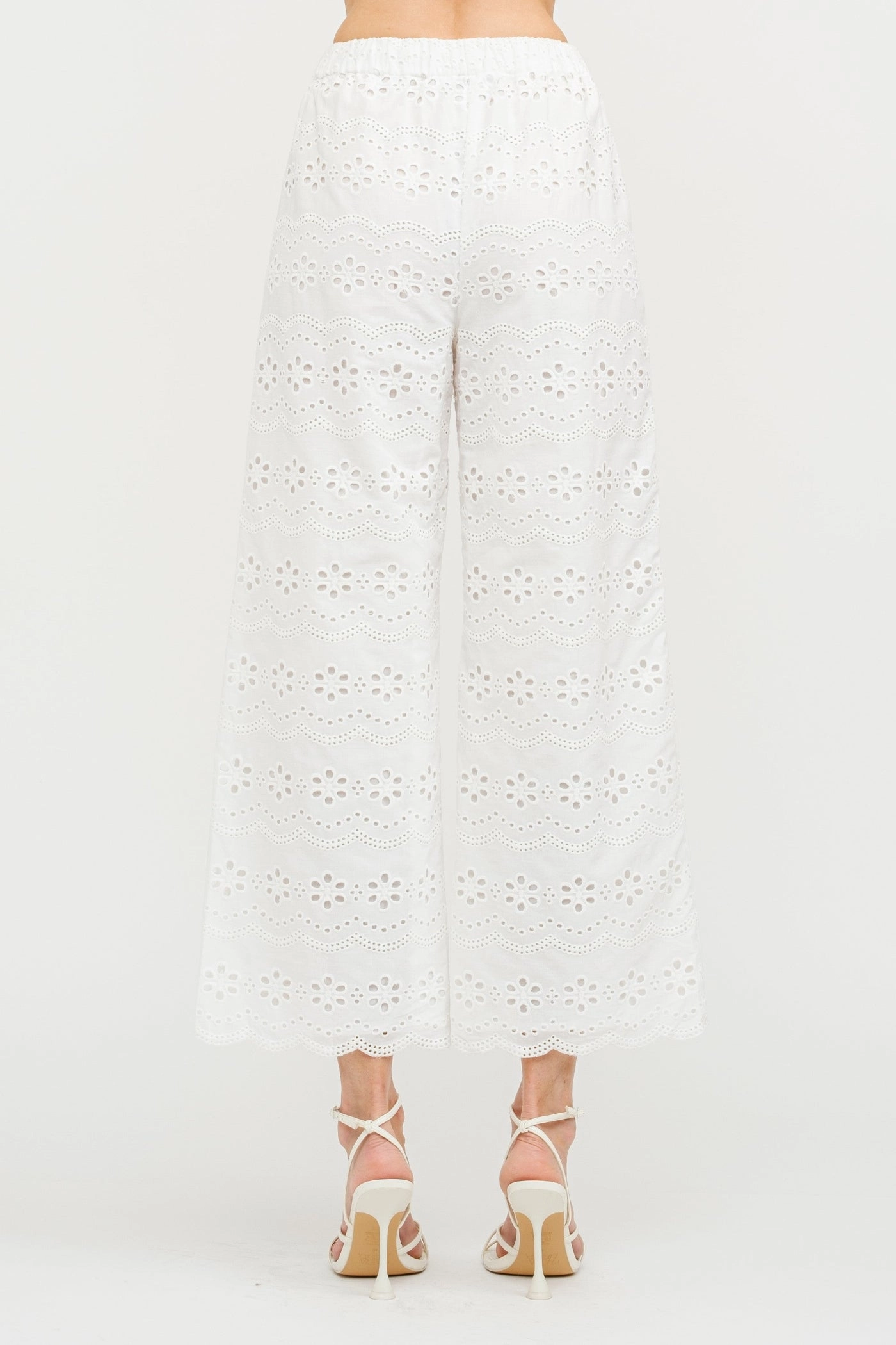 MANDY BIARRITZ EMBROIDERED PANTS HighRiseWaistband MachineWashable