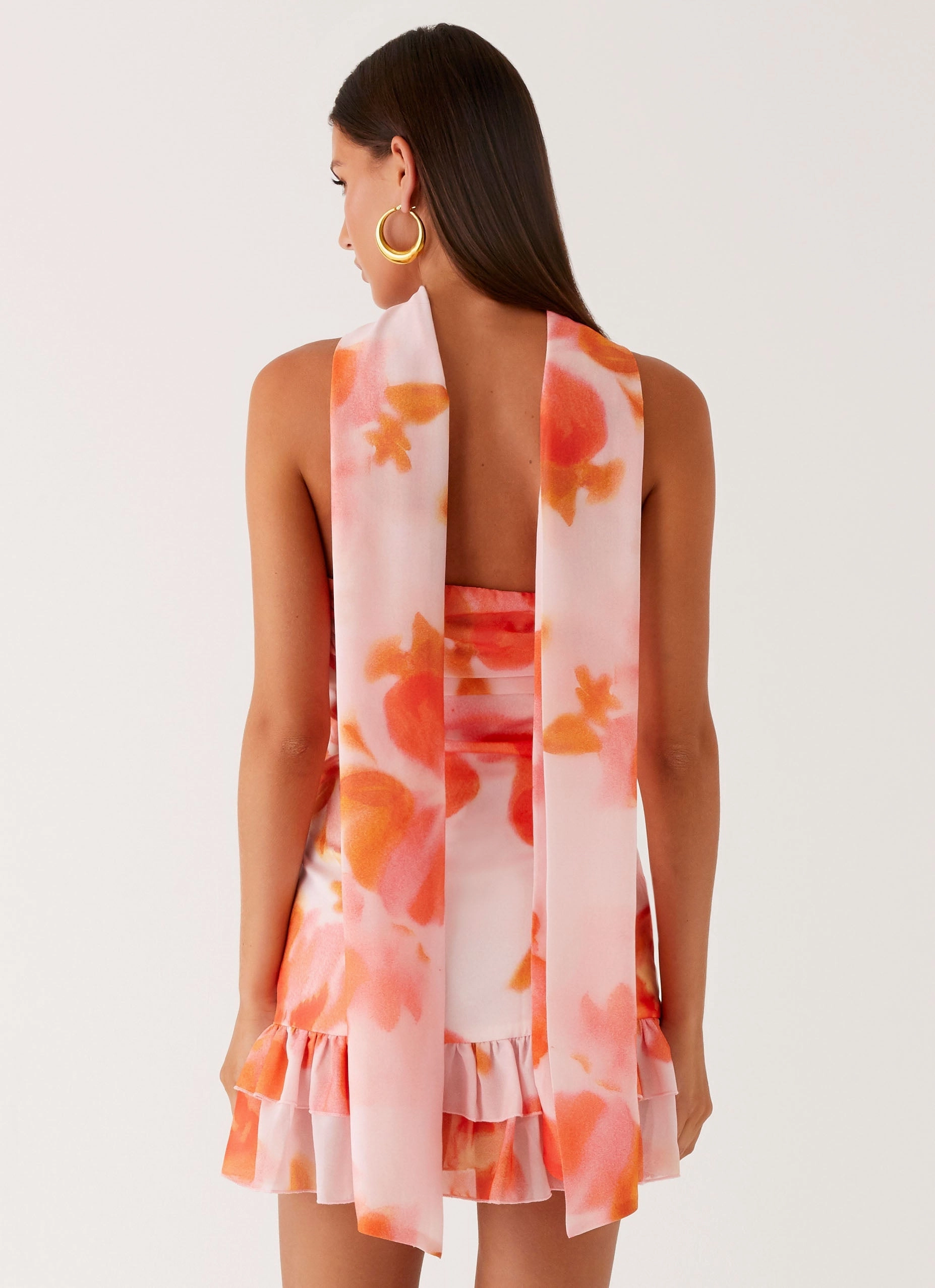 Warm Base Manon Scarf Mini Dress - Blushing Blossom