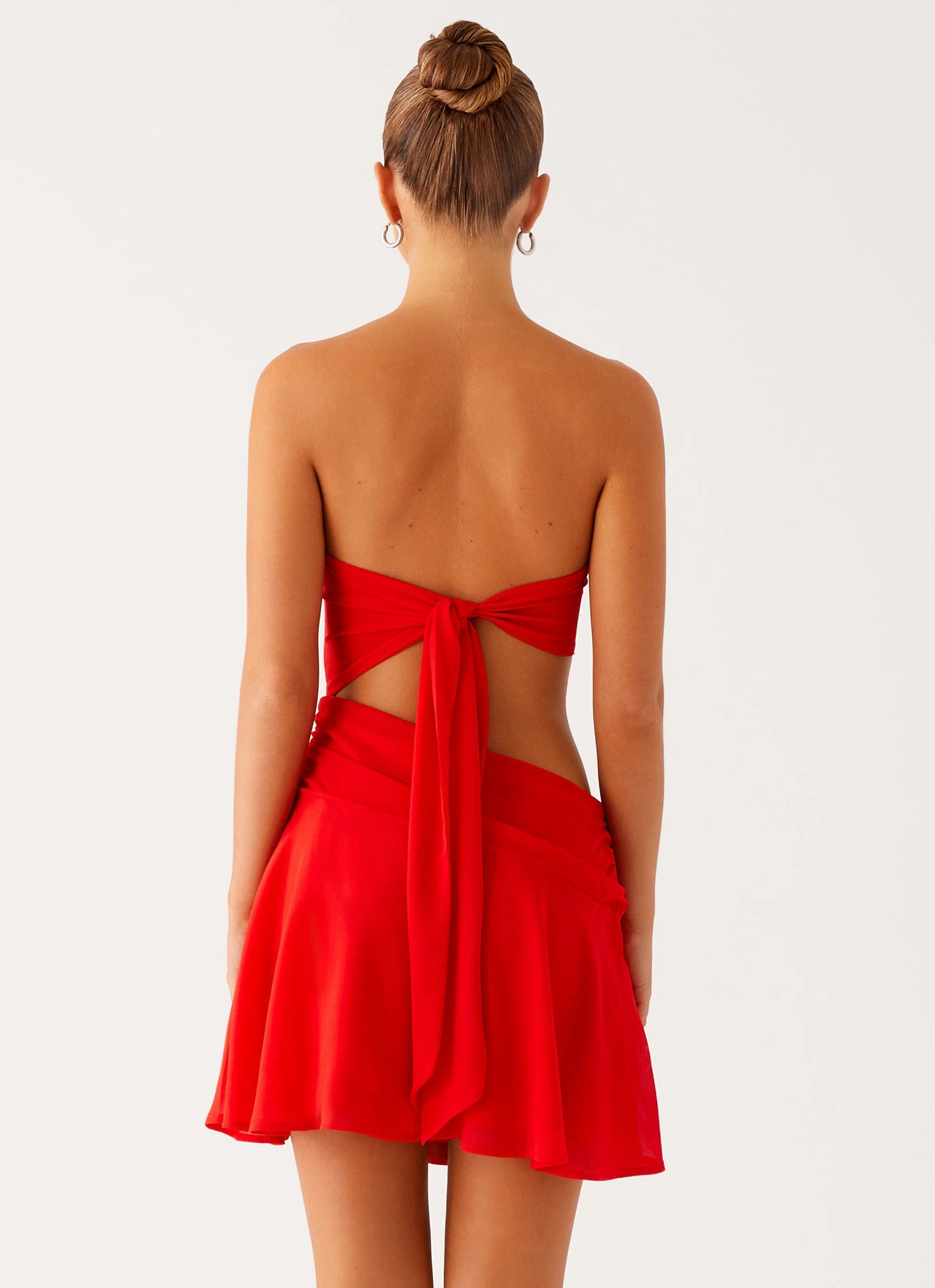 Elegant Layering Marbella Mini Dress - Red