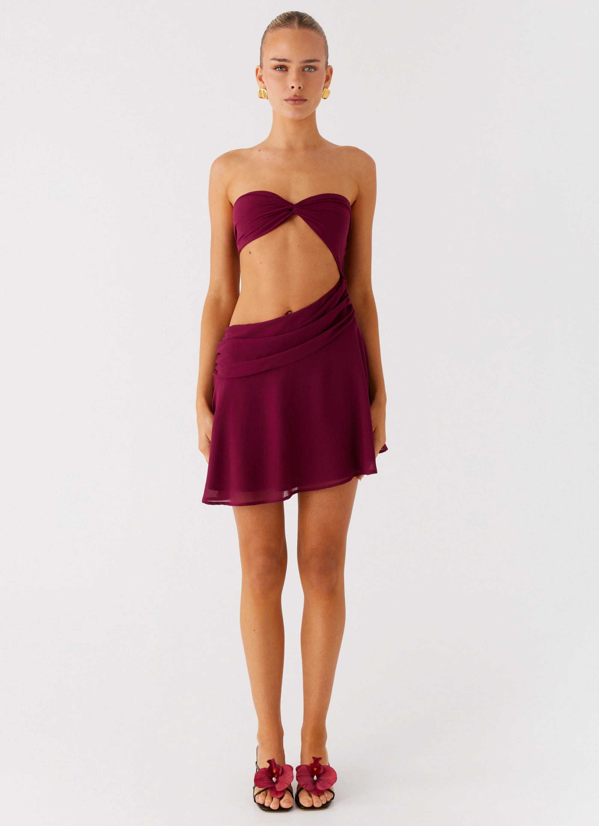 Side Ruching Marbella Mini Dress - Violetta