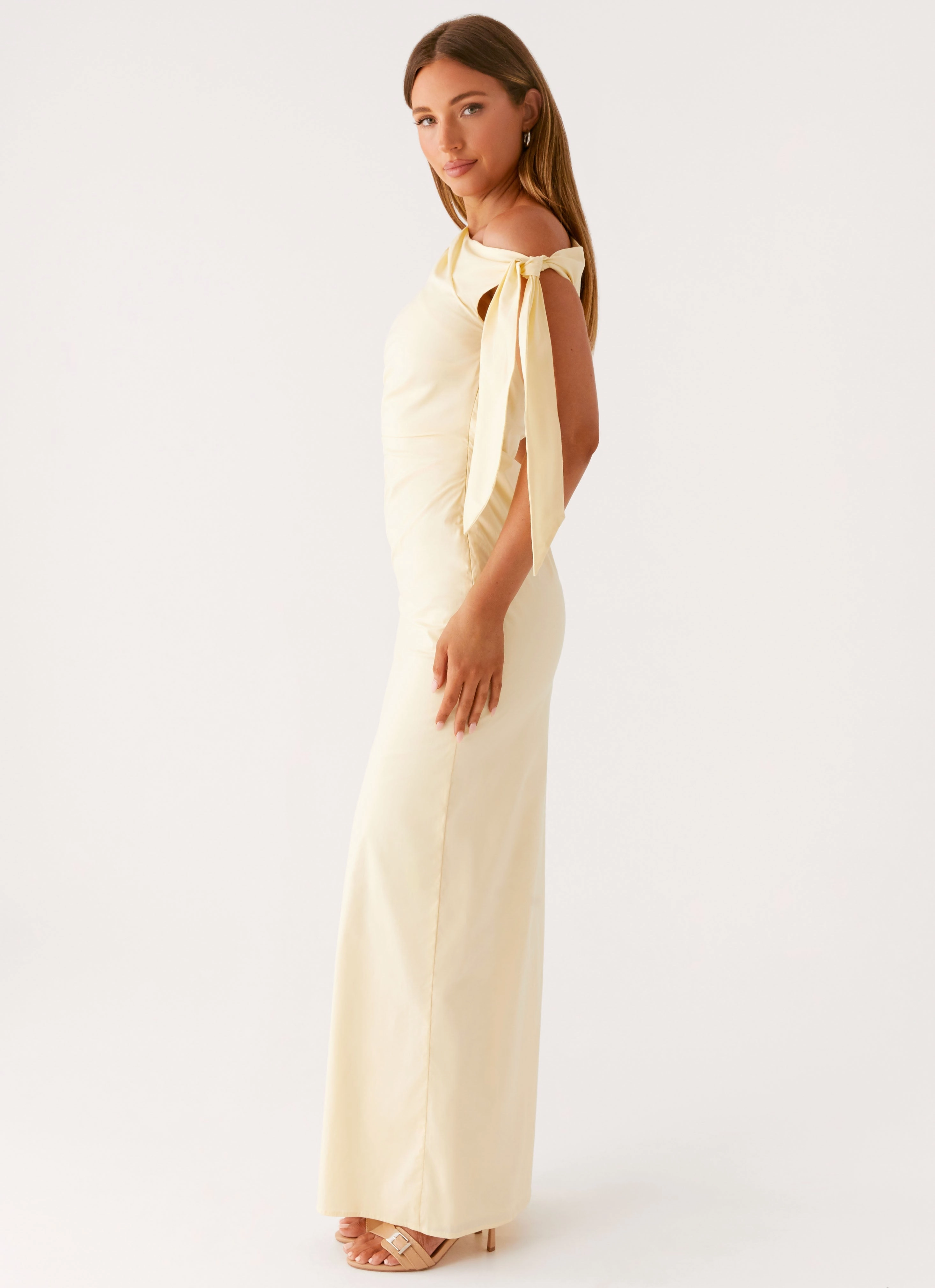 Marella Maxi Dress - Yellow Trend Texture Easy Layering Piece