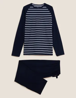Marks & Spencer Pure Cotton Striped Pajama Set