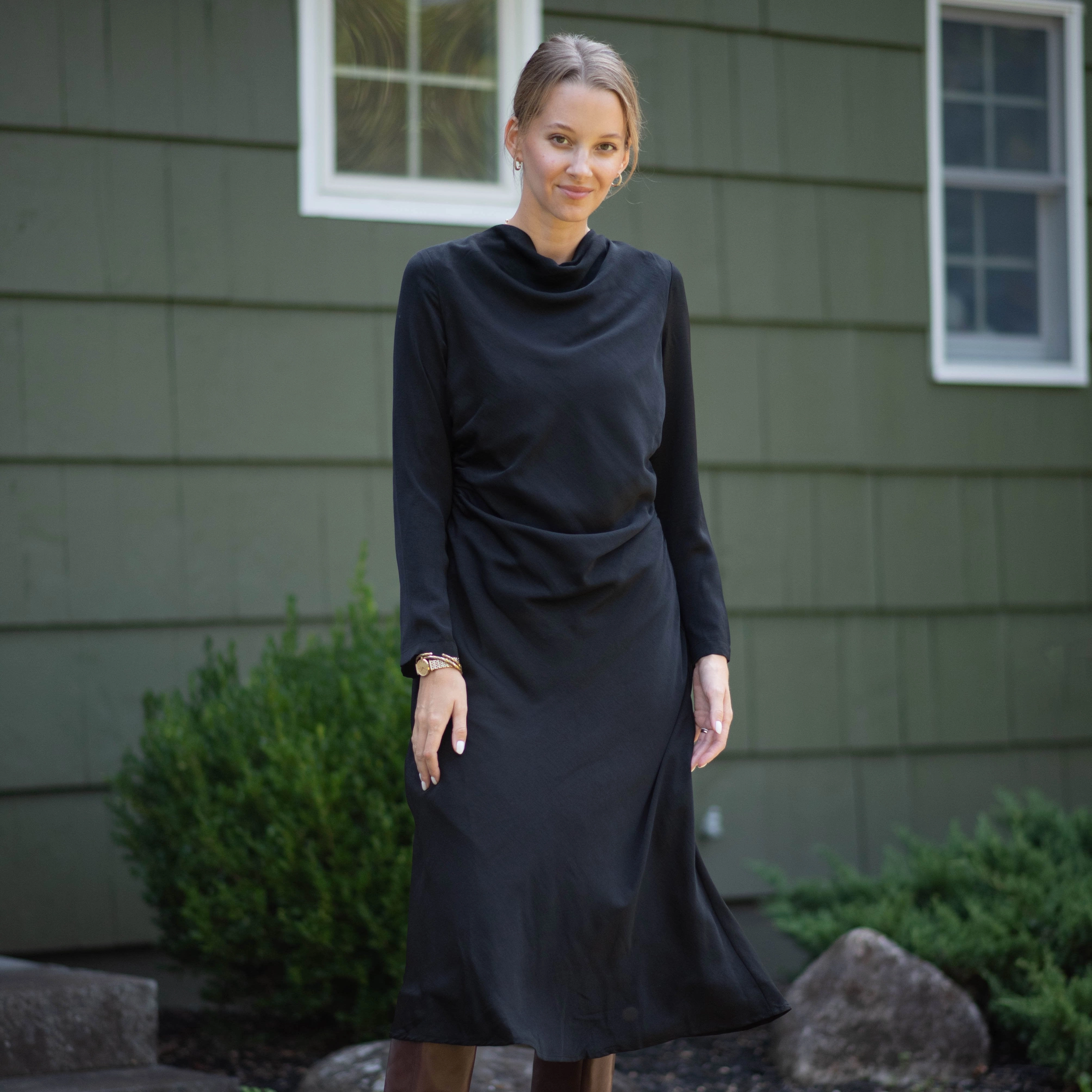 Rural Charm Marseille Dress | Black [Final Sale]