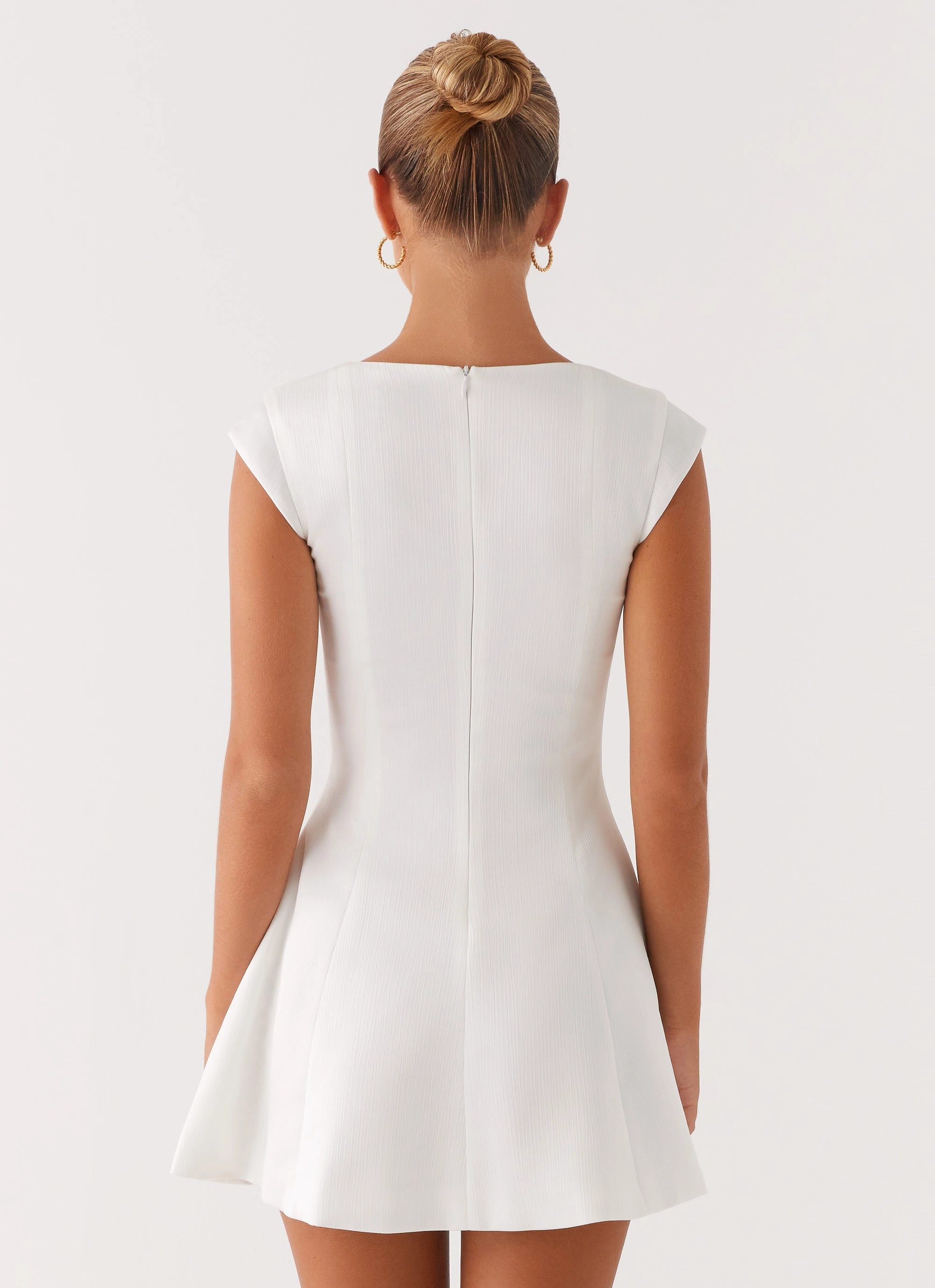 Maryjane Mini Dress - White Smooth Motion