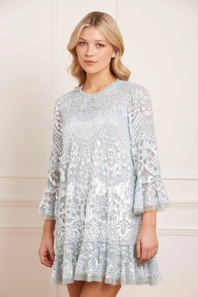knee-length Modern Waistband Snowdrop Mini Dress