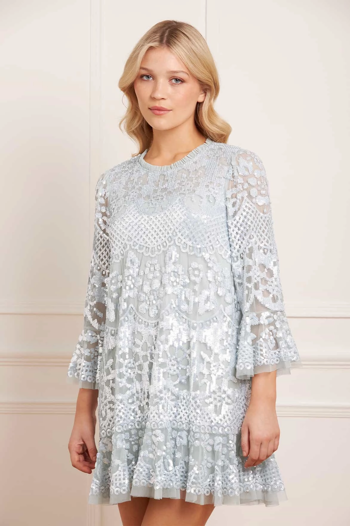 knee-length Modern Waistband Snowdrop Mini Dress