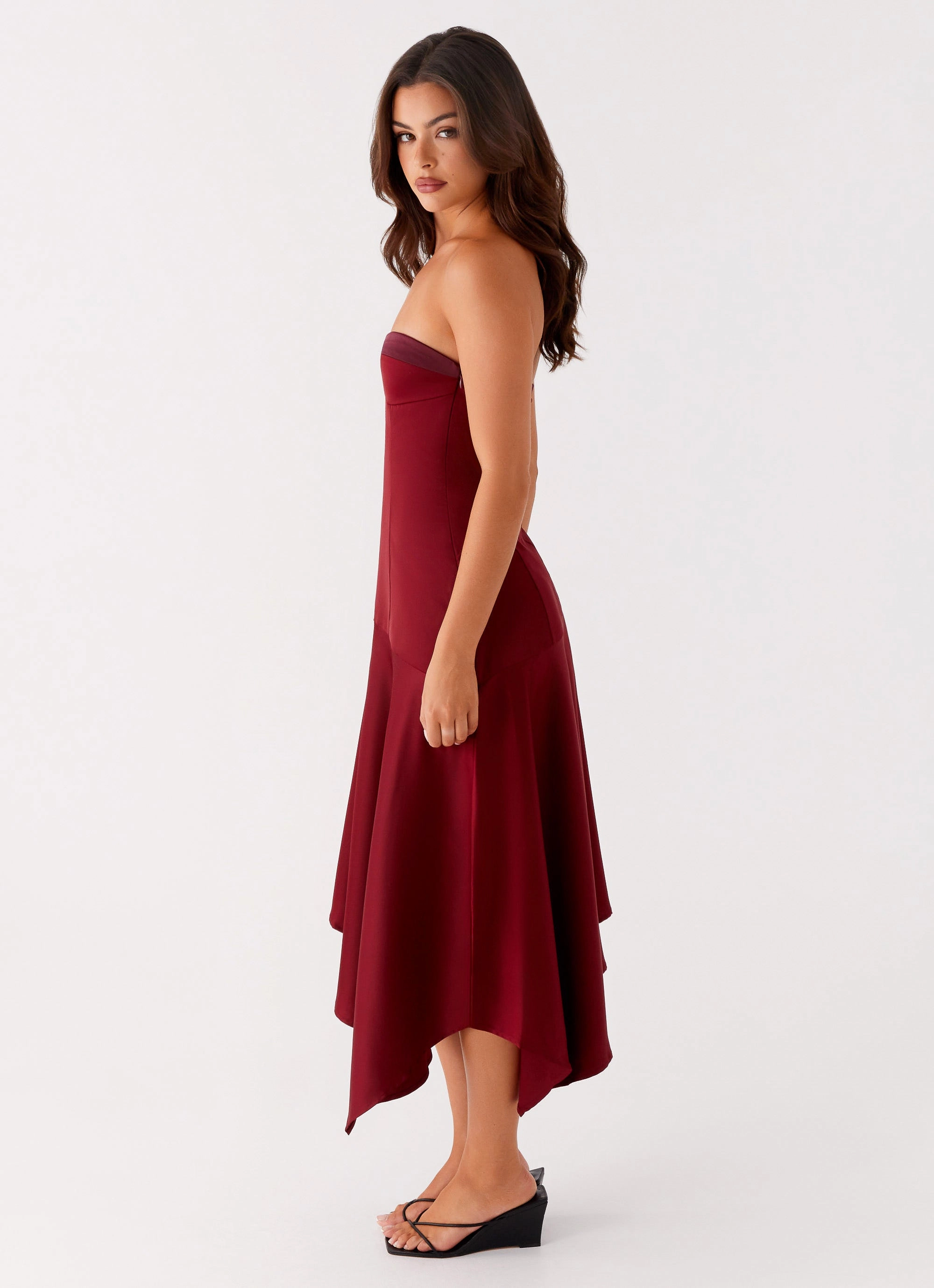 Matisse Midi Dress - Red Travel Friendly Layered Comfort Wear