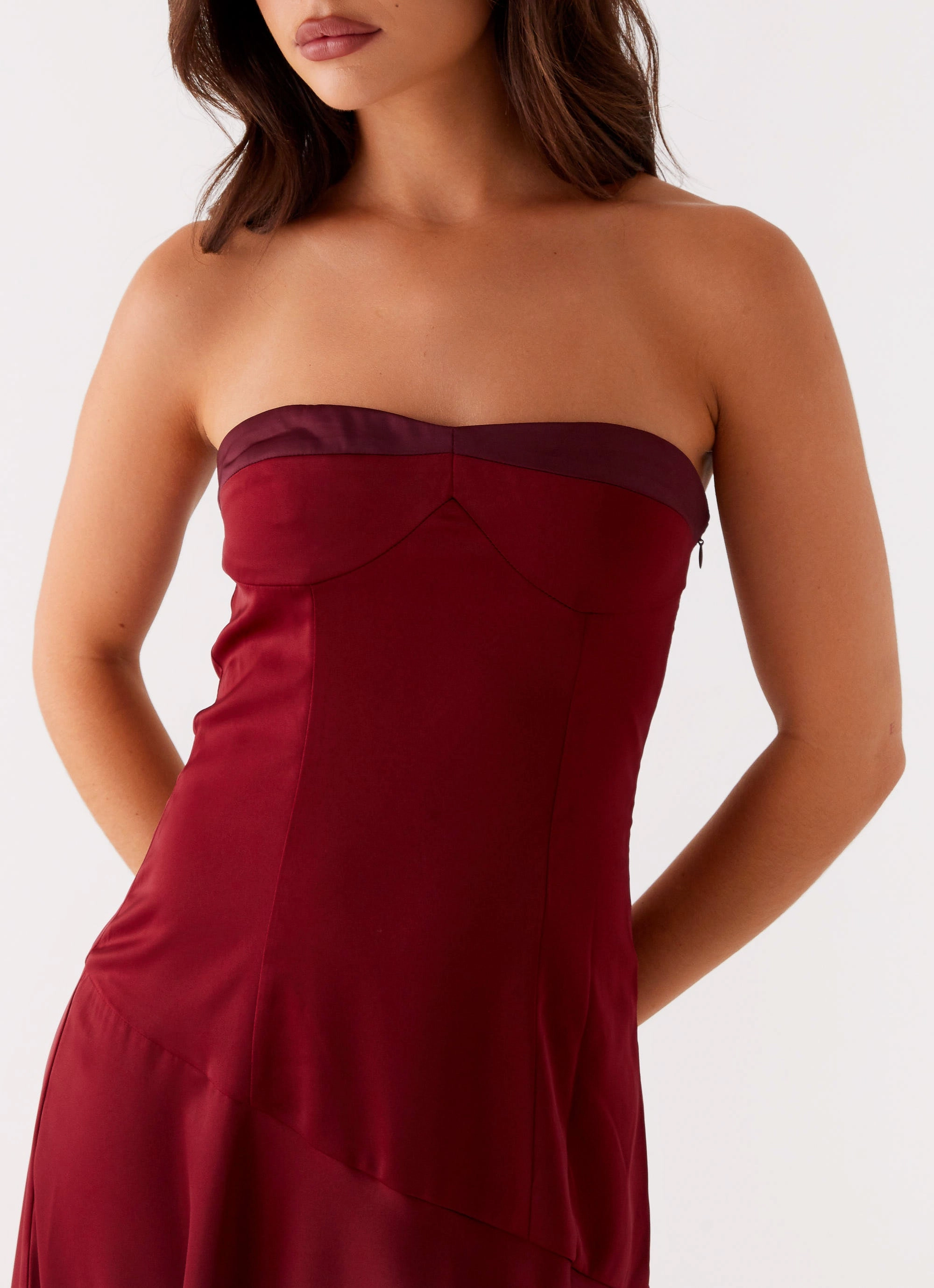 Wave Soft Matisse Midi Dress - Red