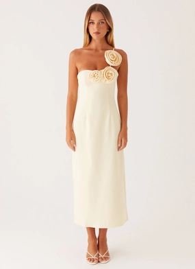 Sweetpea Midi Dress - Yellow Daily Form