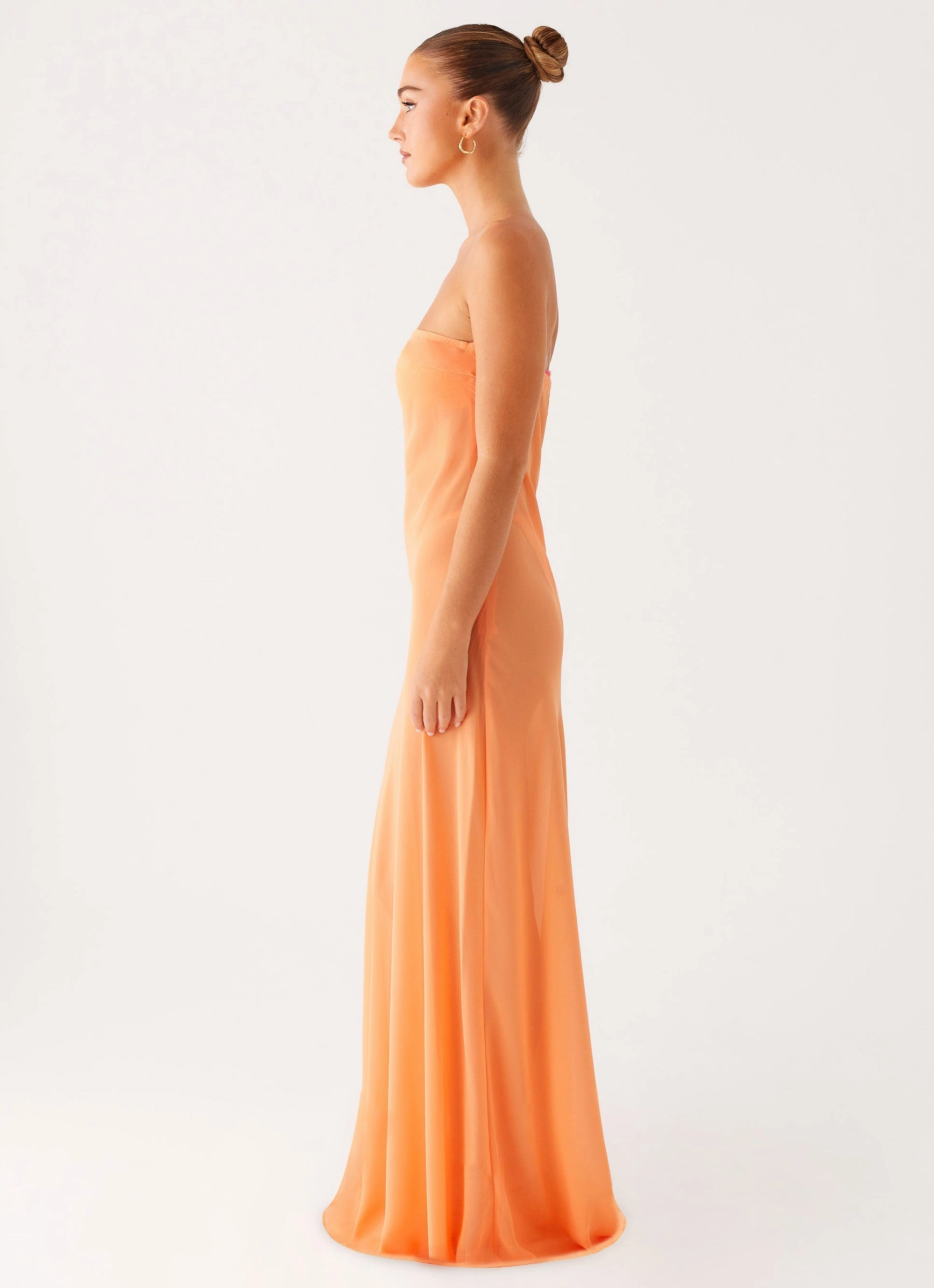 Work Fit Mattie Strapless Maxi Dress - Orange