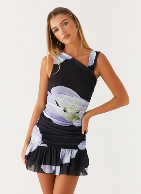 Luxe style Maverick Mini Dress - Flower Print