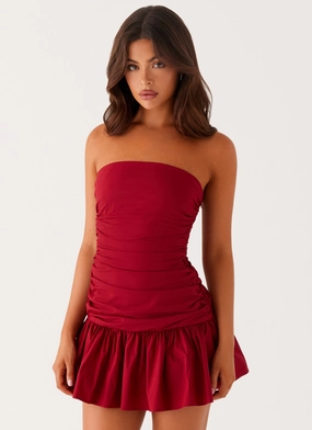 understated look Carmel Mini Dress - Merlot
