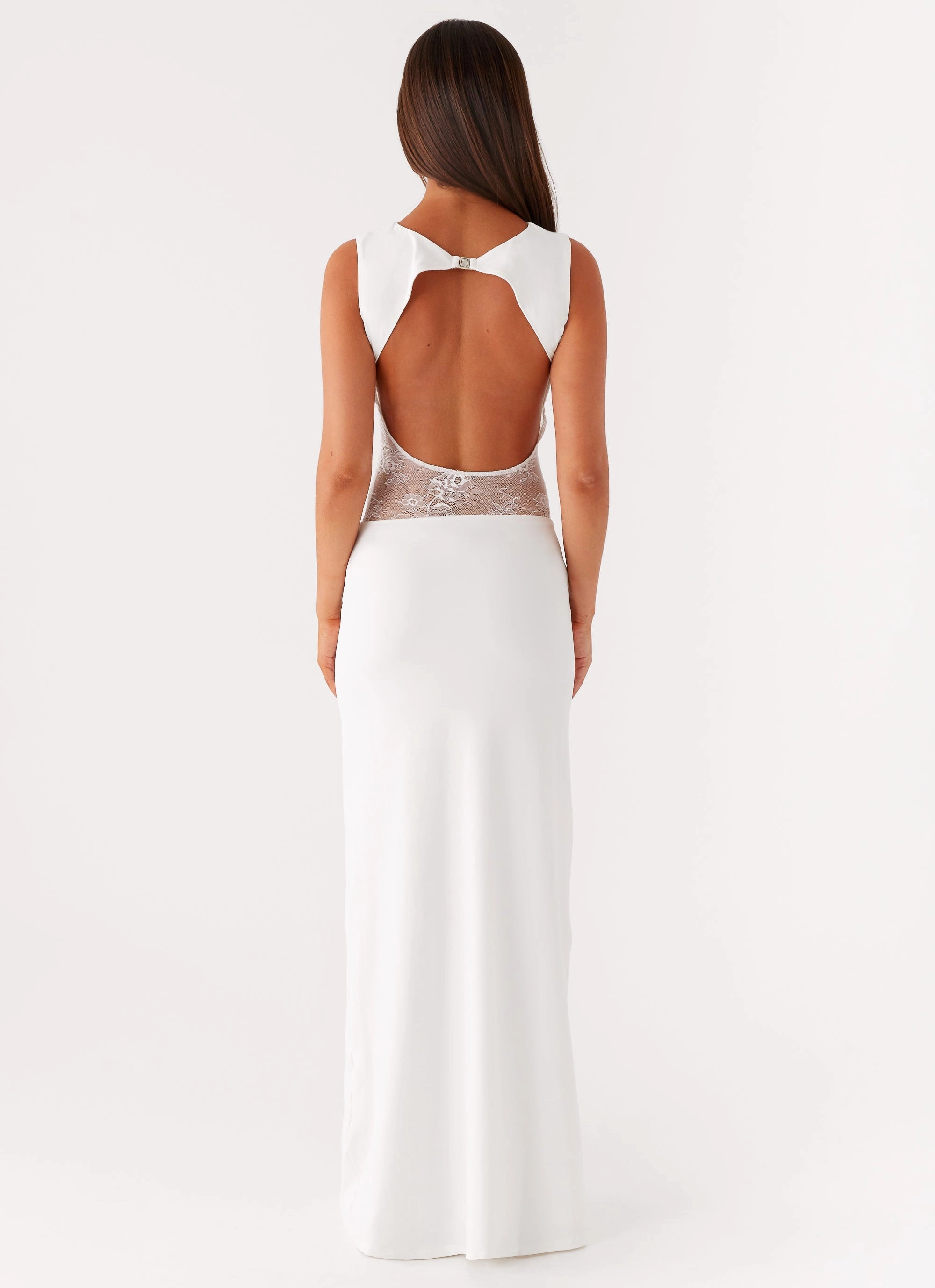 Medina Lace Maxi Dress - White Perfect Comfort Wear