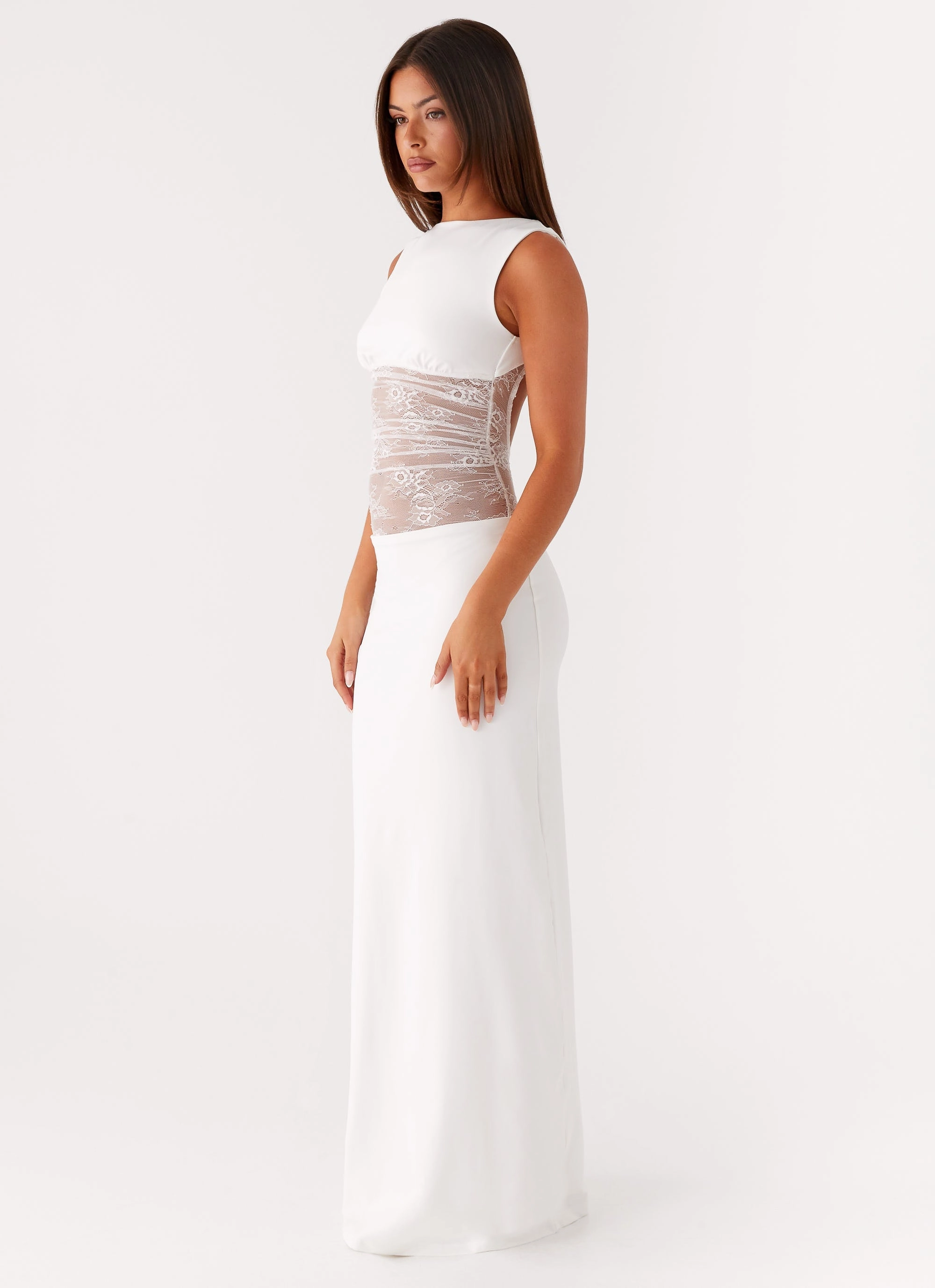 Smart Piece Medina Lace Maxi Dress - White