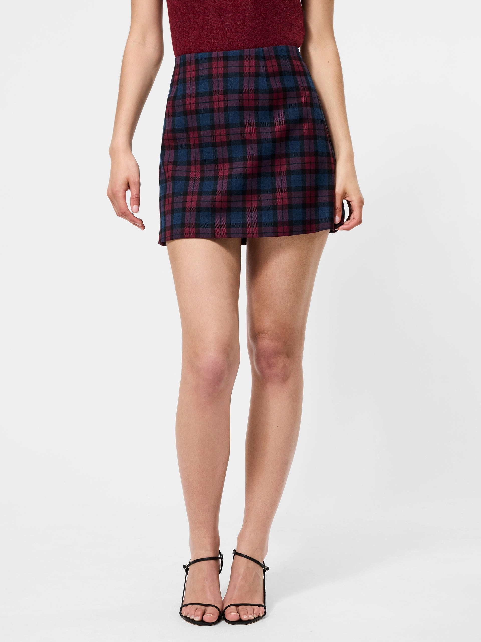 Light Fabric Gentle Comfort MELBA PLAID MINI SKIRT