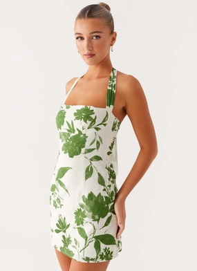 Minimal Detail Modern Comfort Melora Mini Dress - Verdant Bloom