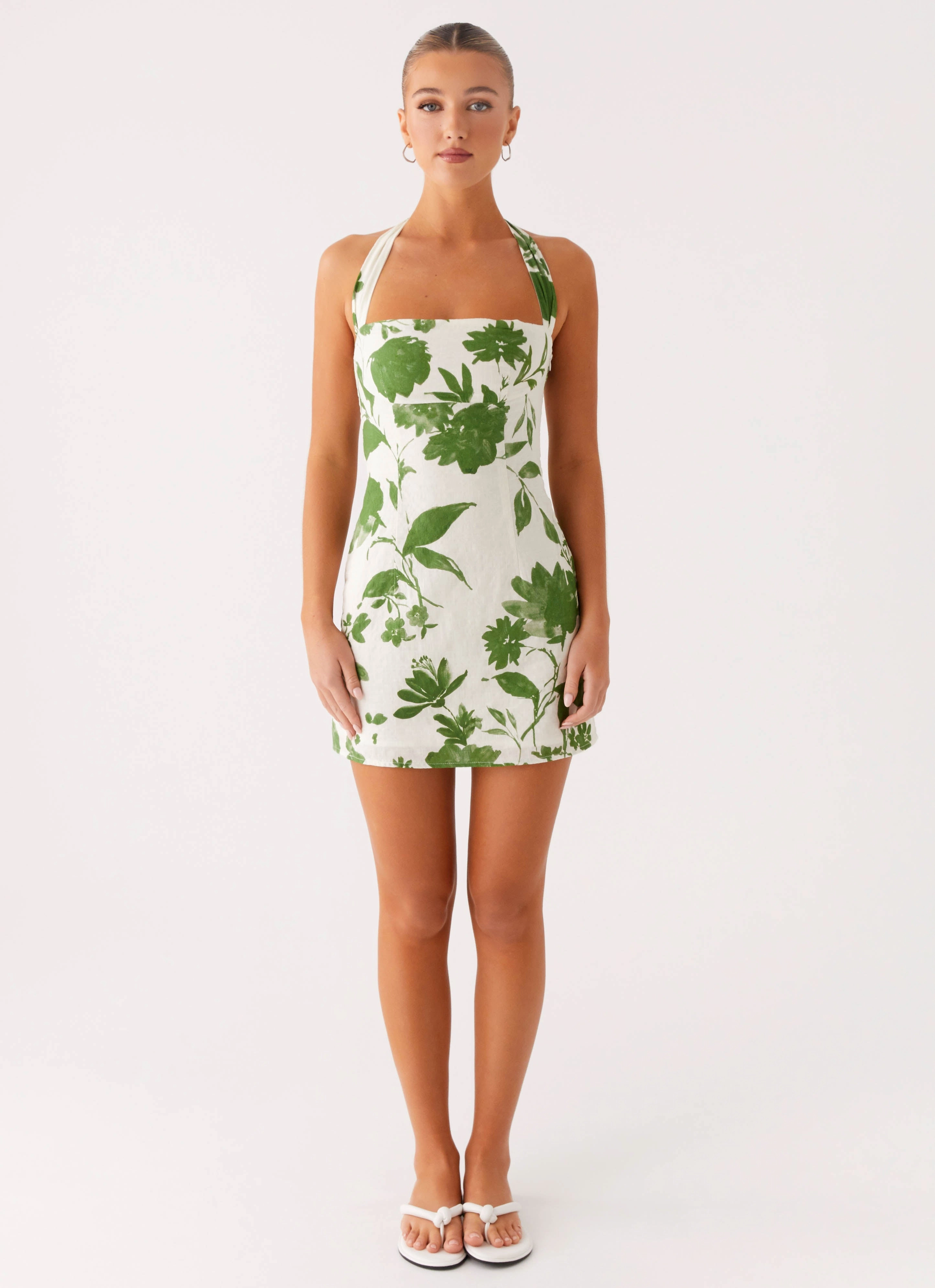 Polished Form Melora Mini Dress - Verdant Bloom