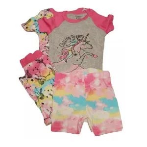 Member's Mark Girl's 4-Piece Mix-N-Match Favorite Pajamas Set Unicorn 8