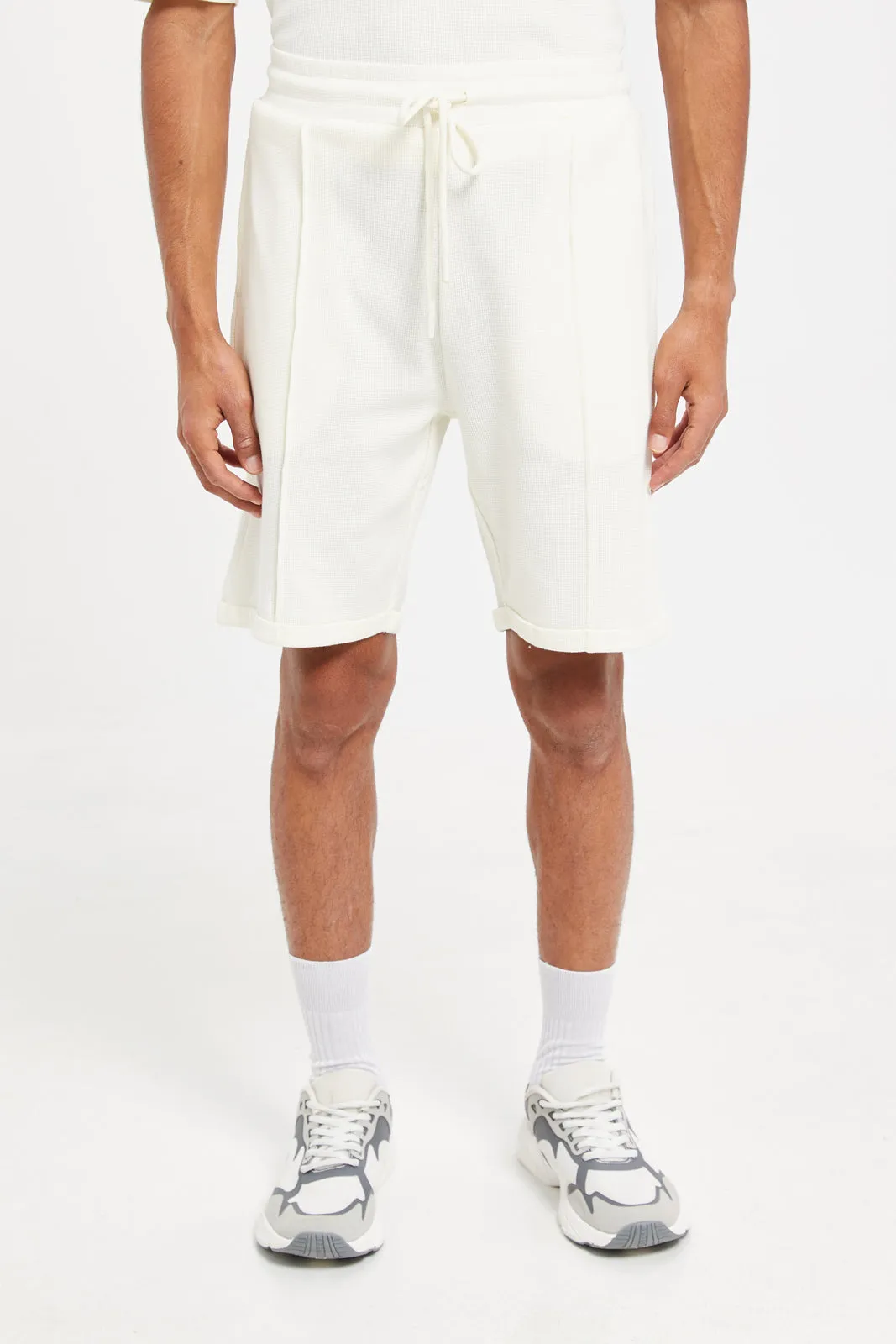 Men Cream Lounge Shorts