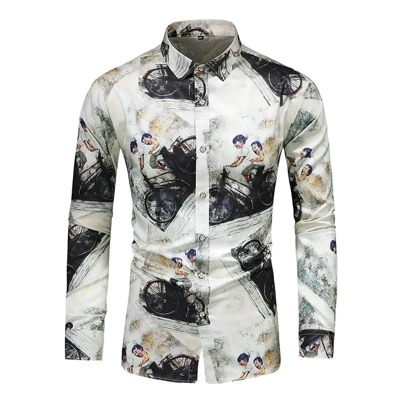 Men Luxury Boutique Long Sleeve Shirts XL S5055410