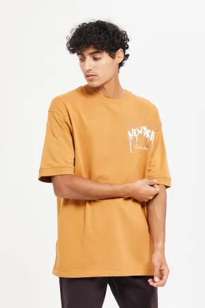 Men Mustard Lounge T-Shirt