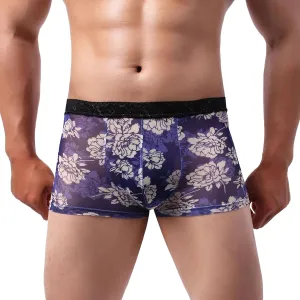 Men Underwear Mens Stretch Boxer Briefs Breathable Waistband Hip Brief
