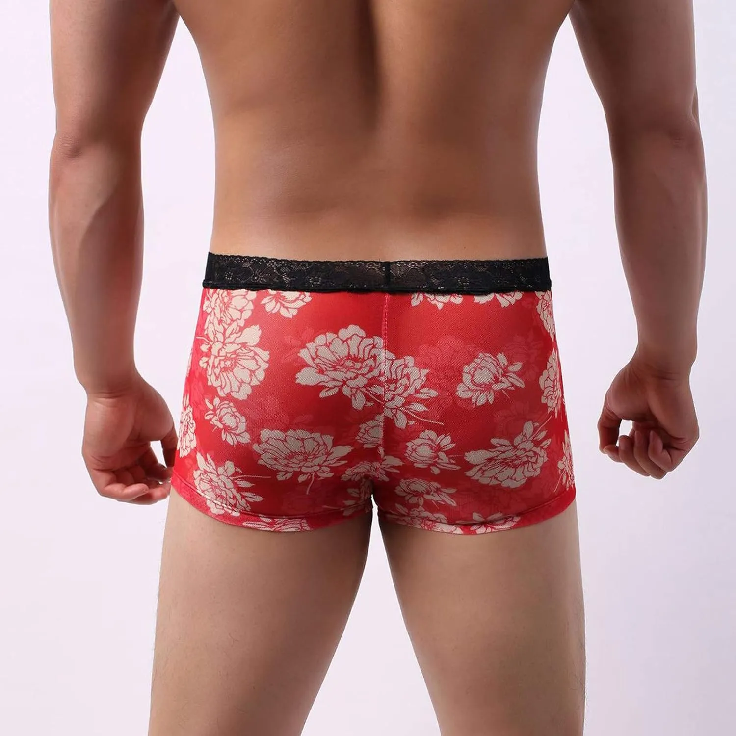 Men Underwear Mens Stretch Boxer Briefs Breathable Waistband Hip Brief