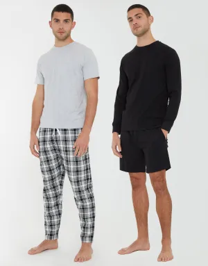 Men's Black & Grey Assorted Gifting Lounge Sets (4-Piece Set)