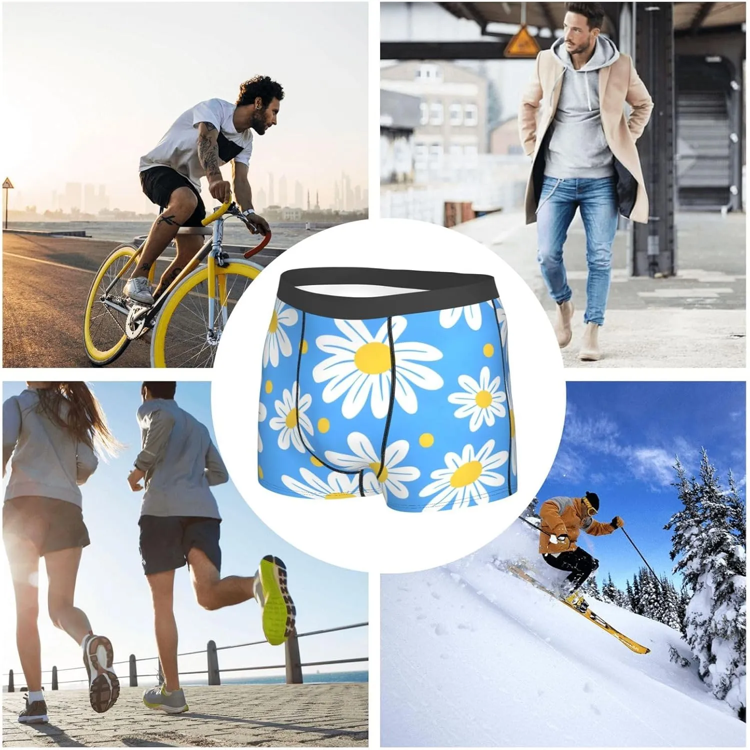 Men's Boxer Briefs Breathable Men's Underwear Boxer Briefs Soft