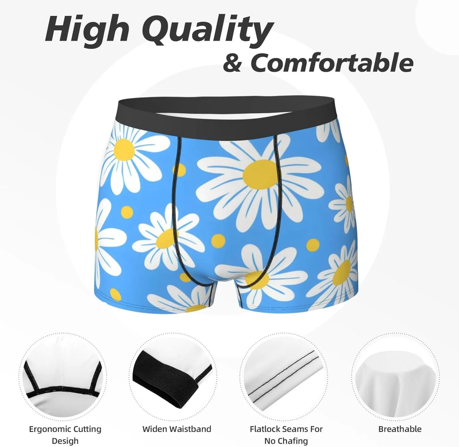 Men's Boxer Briefs Breathable Men's Underwear Boxer Briefs Soft