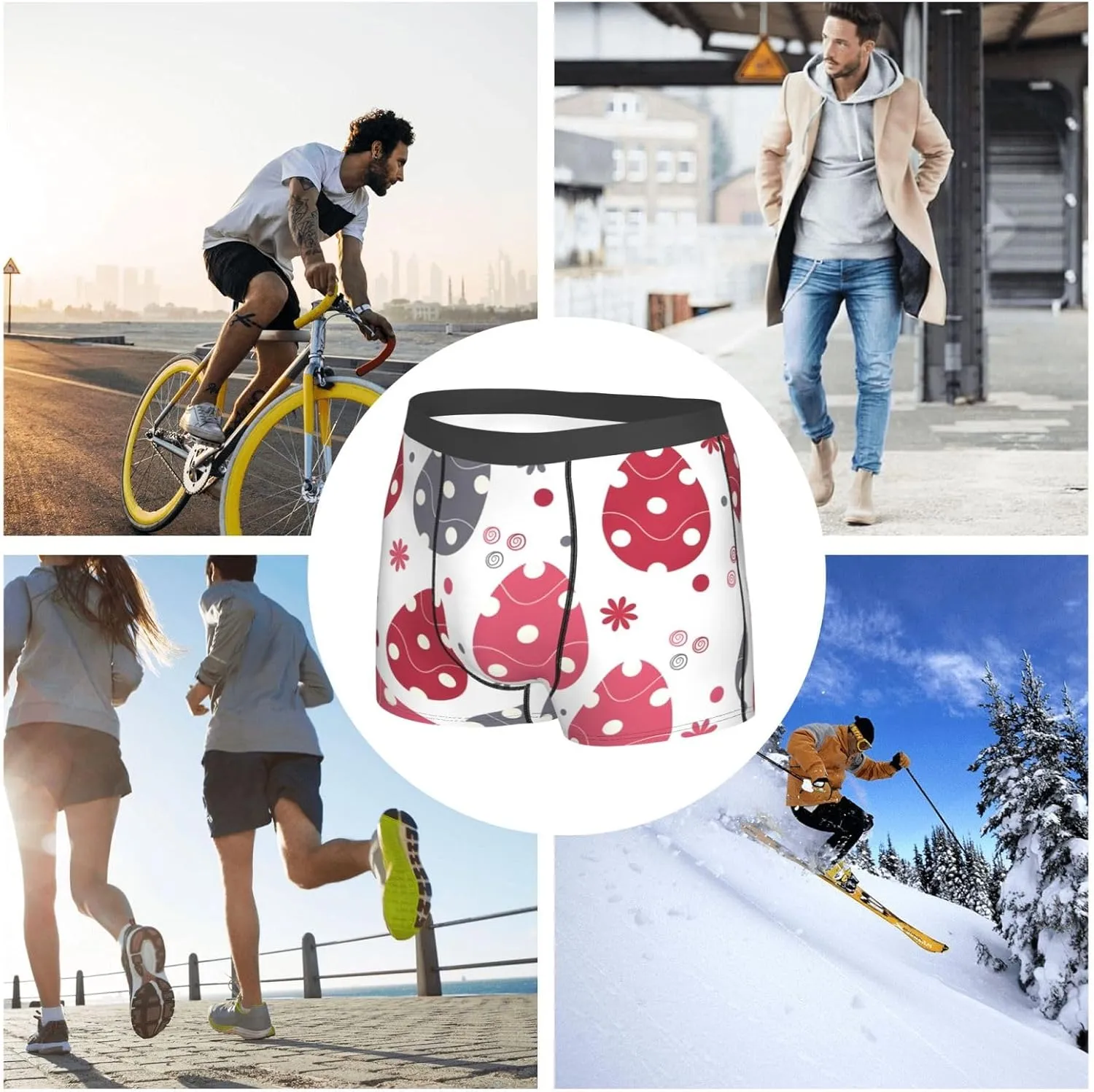 Men's Boxer Briefs Breathable Men's Underwear Boxer Briefs
