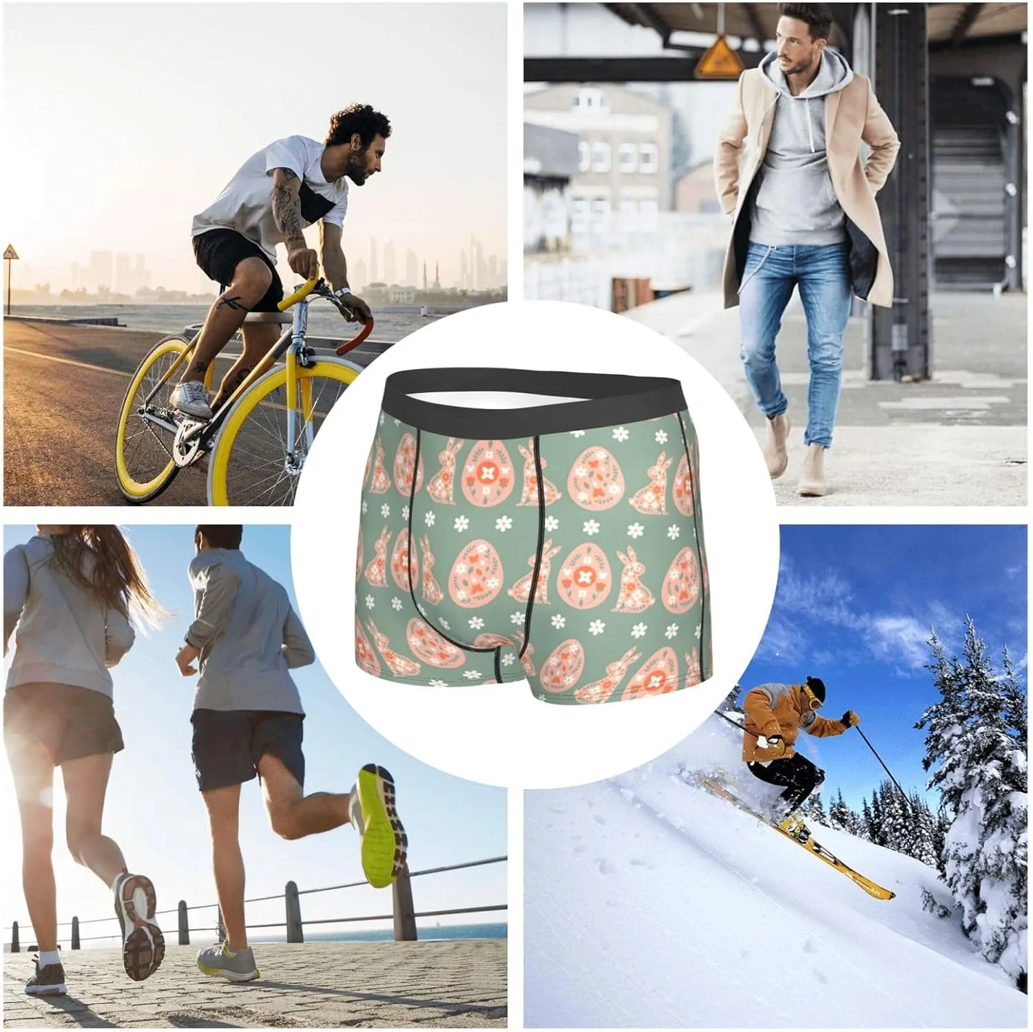 Men's Boxer Briefs Breathable Men's Underwear Boxer Briefs