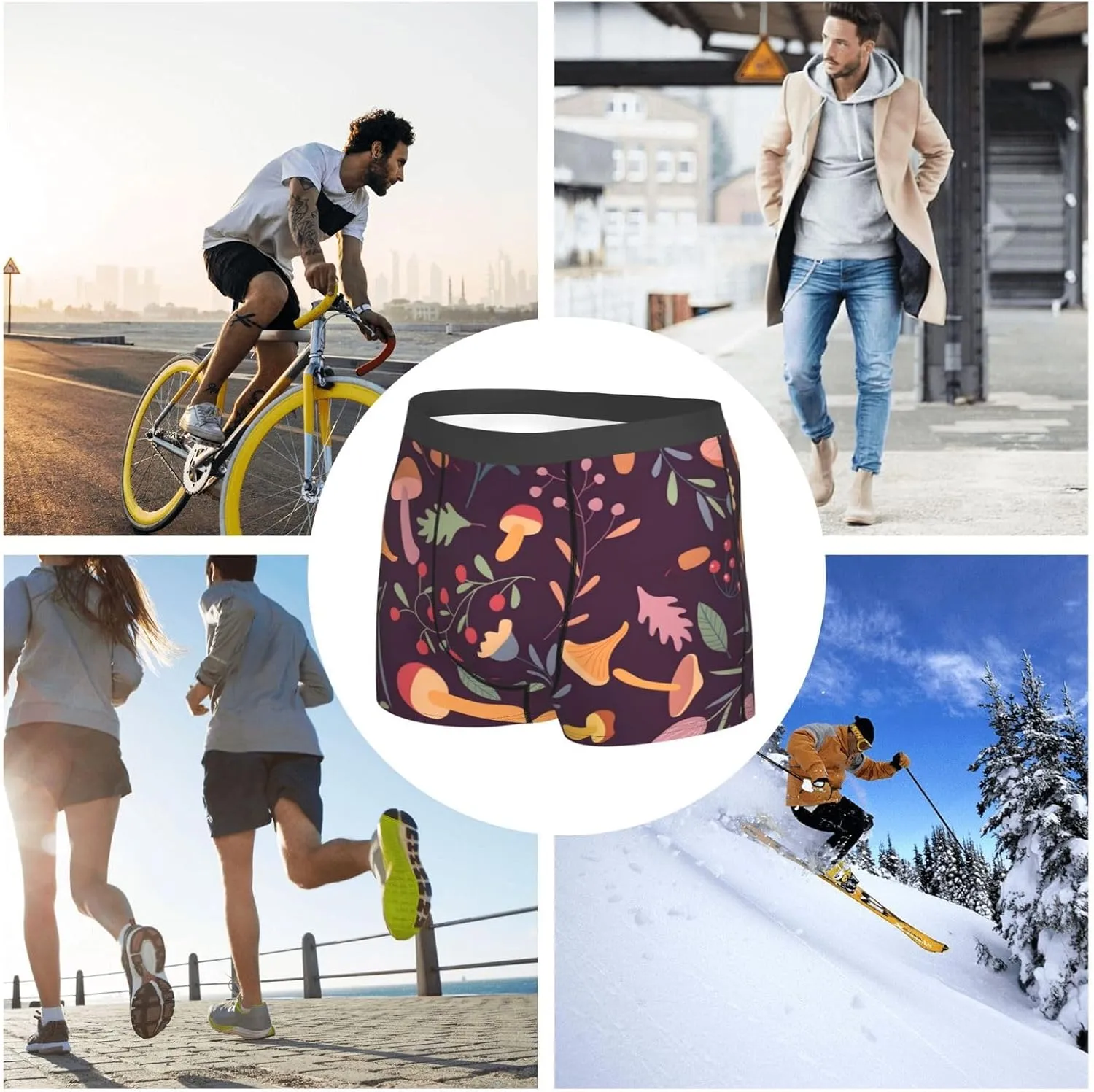 Men's Boxer Briefs Breathable Men's Underwear Boxer Briefs