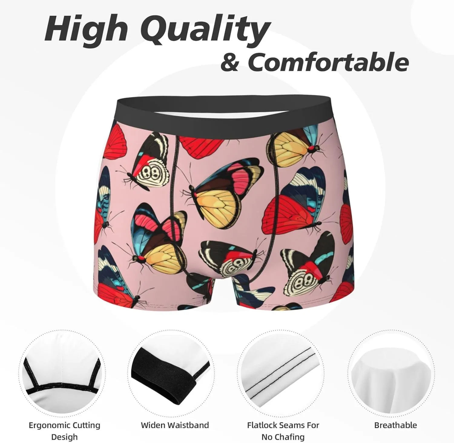 Men's Boxer Briefs Breathable Mens Underwear Briefs Soft