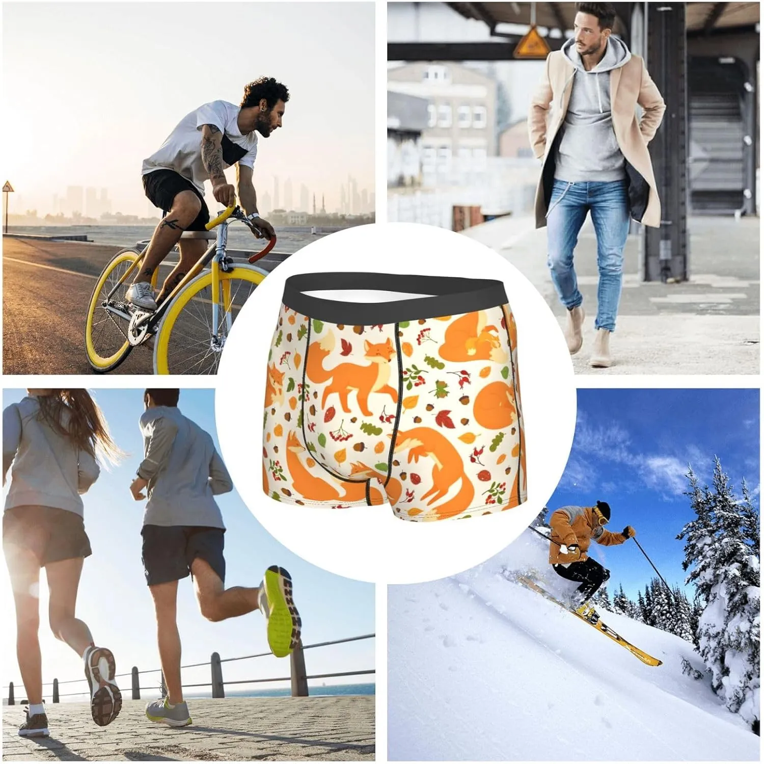 Men's Boxer Briefs Breathable Mens Underwear Briefs Soft