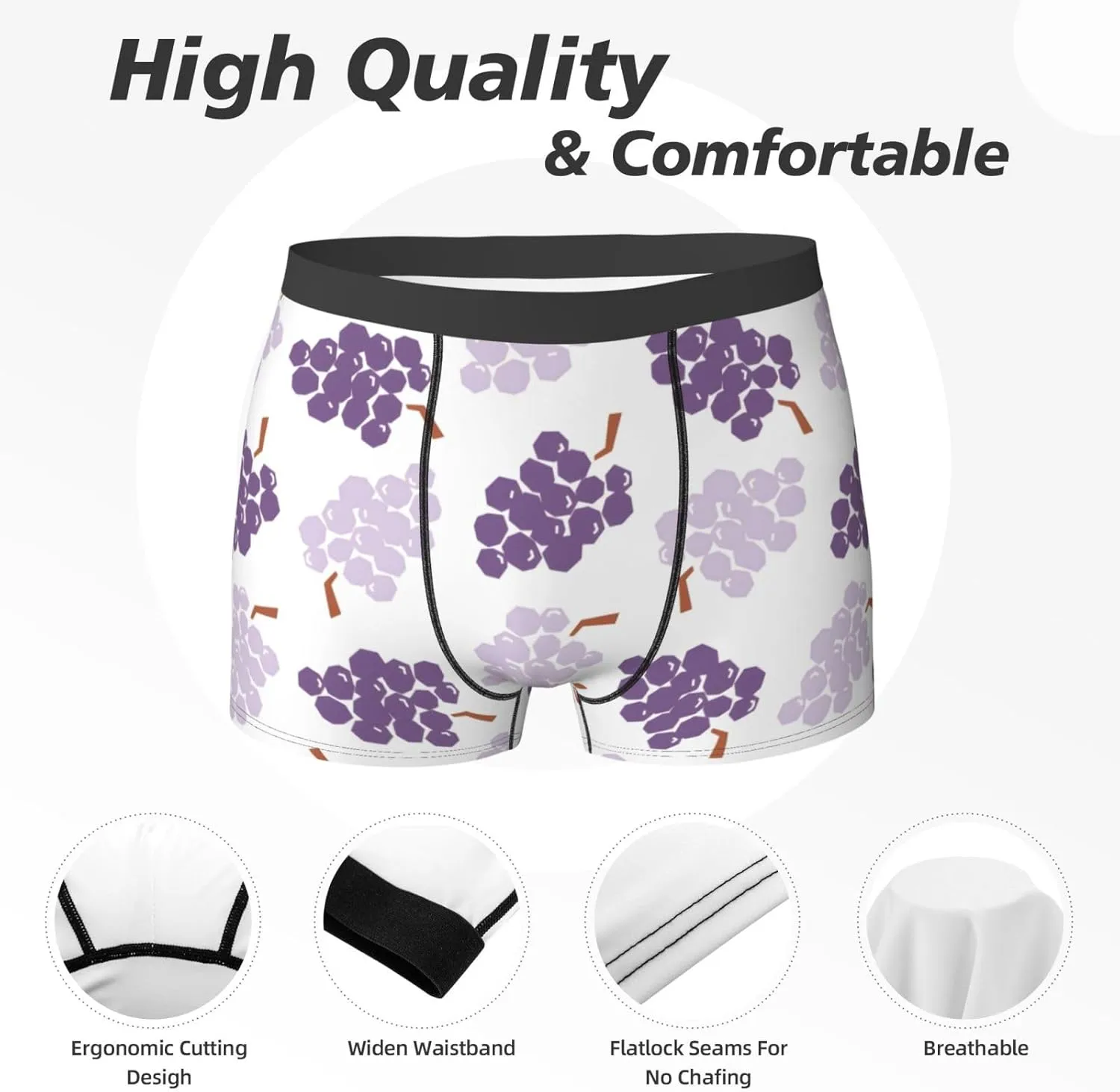 Men's Boxer Briefs Breathable Mens Underwear Briefs Soft