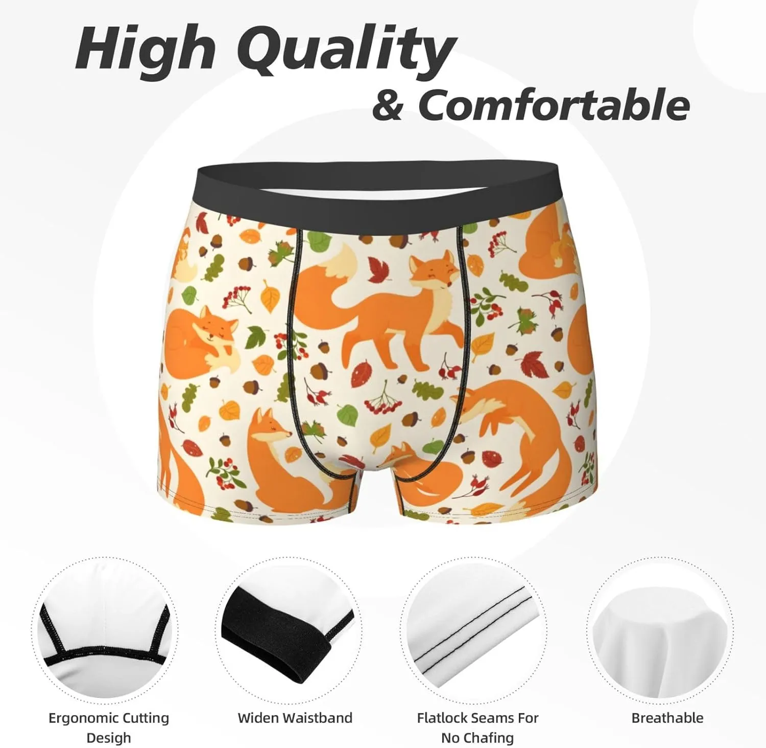 Men's Boxer Briefs Breathable Mens Underwear Briefs Soft