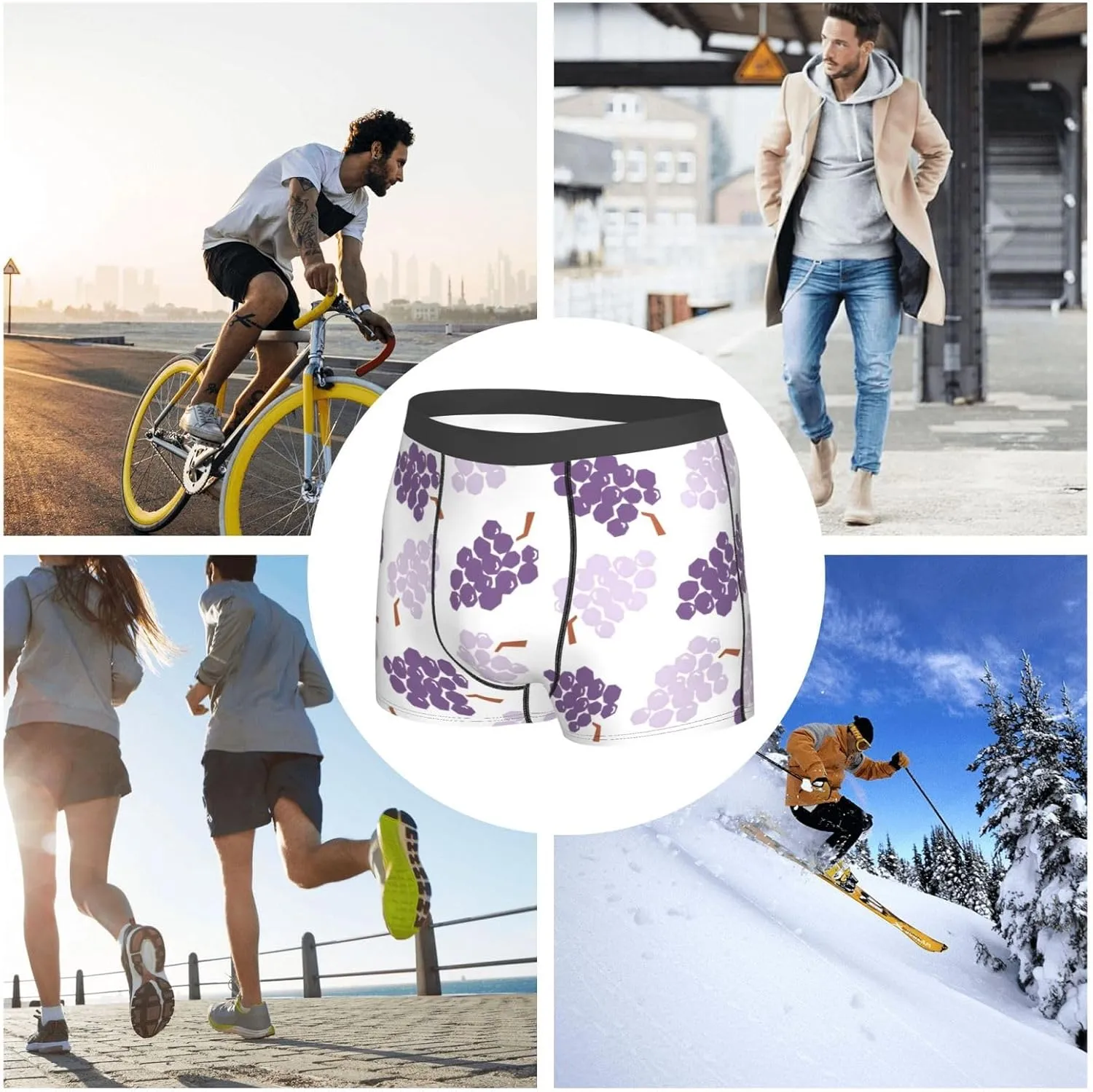 Men's Boxer Briefs Breathable Mens Underwear Briefs Soft