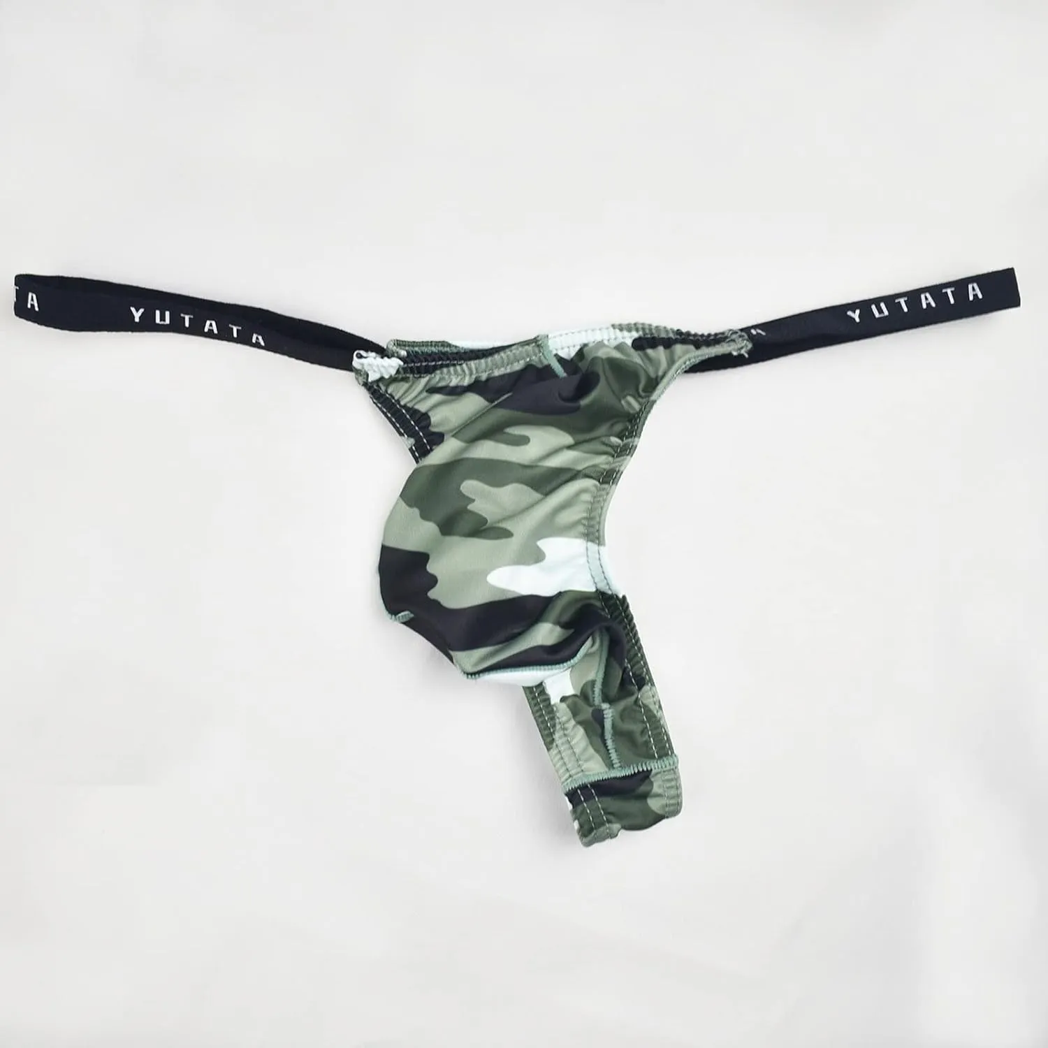 Mens Boxer Briefs Men Printed Breathable Camouflage Low Waist Sexy Knitted Thong Briefs