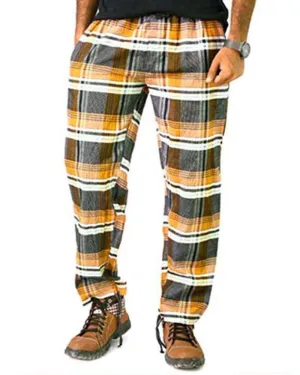 Men's Cotton Checked Pajama - Yellow