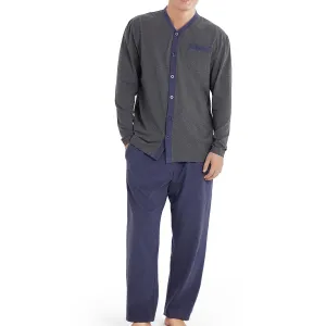 Mens Knit Pajamas #7 Buttoned