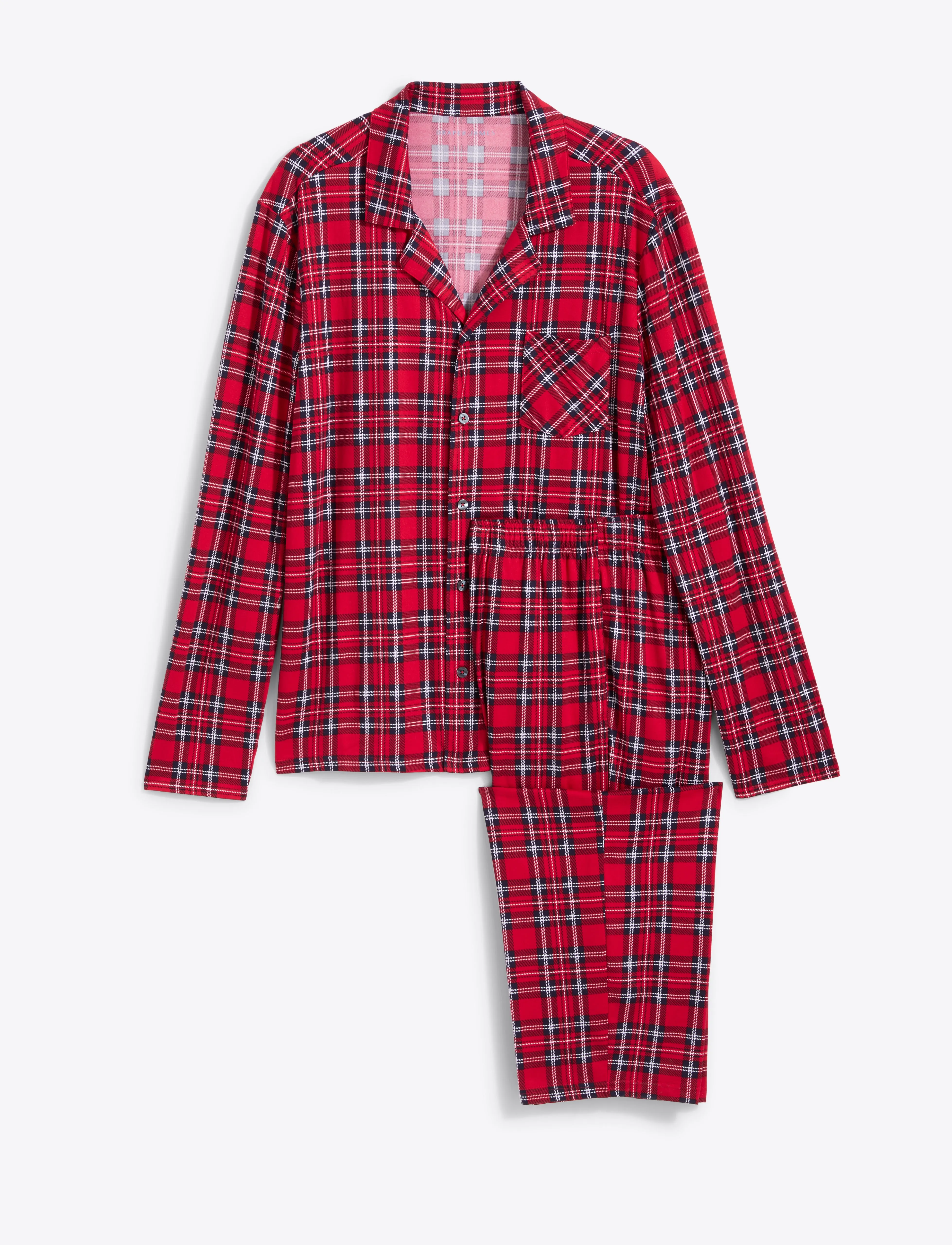Men's Long-Sleeve Pajama Set in Angie Plaid