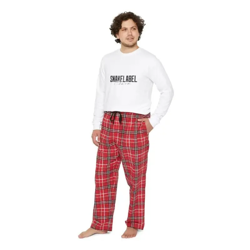 Men's long sleeve pajama set with snake design