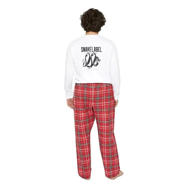Men's long sleeve pajama set with snake design